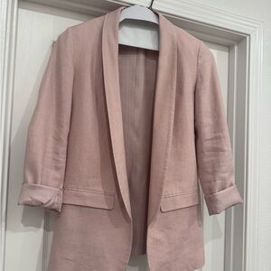 Mango Soft Pink Women's Blazer